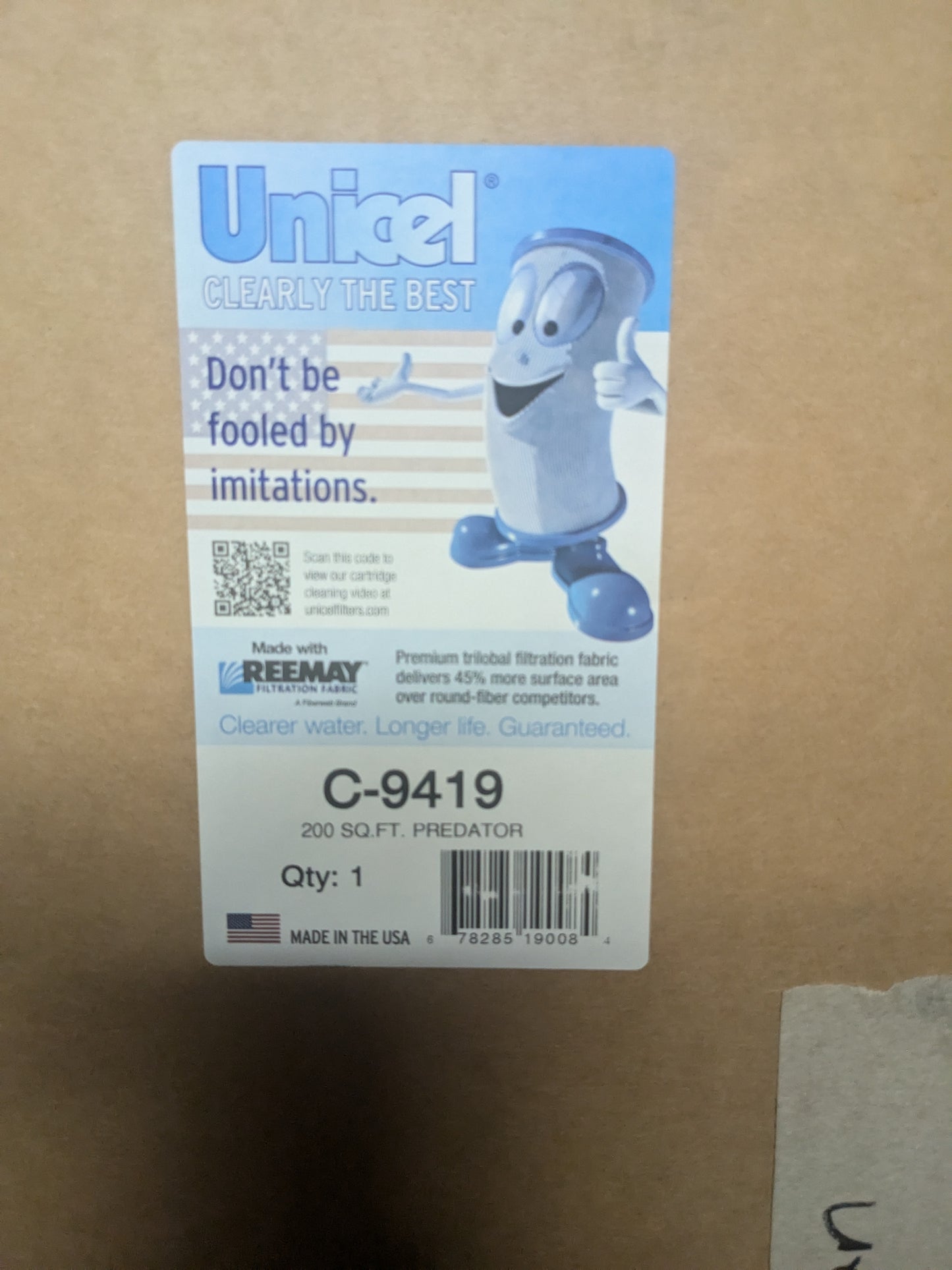 Unicel C-9419 Filter Cartridge - Clean & Clear 200