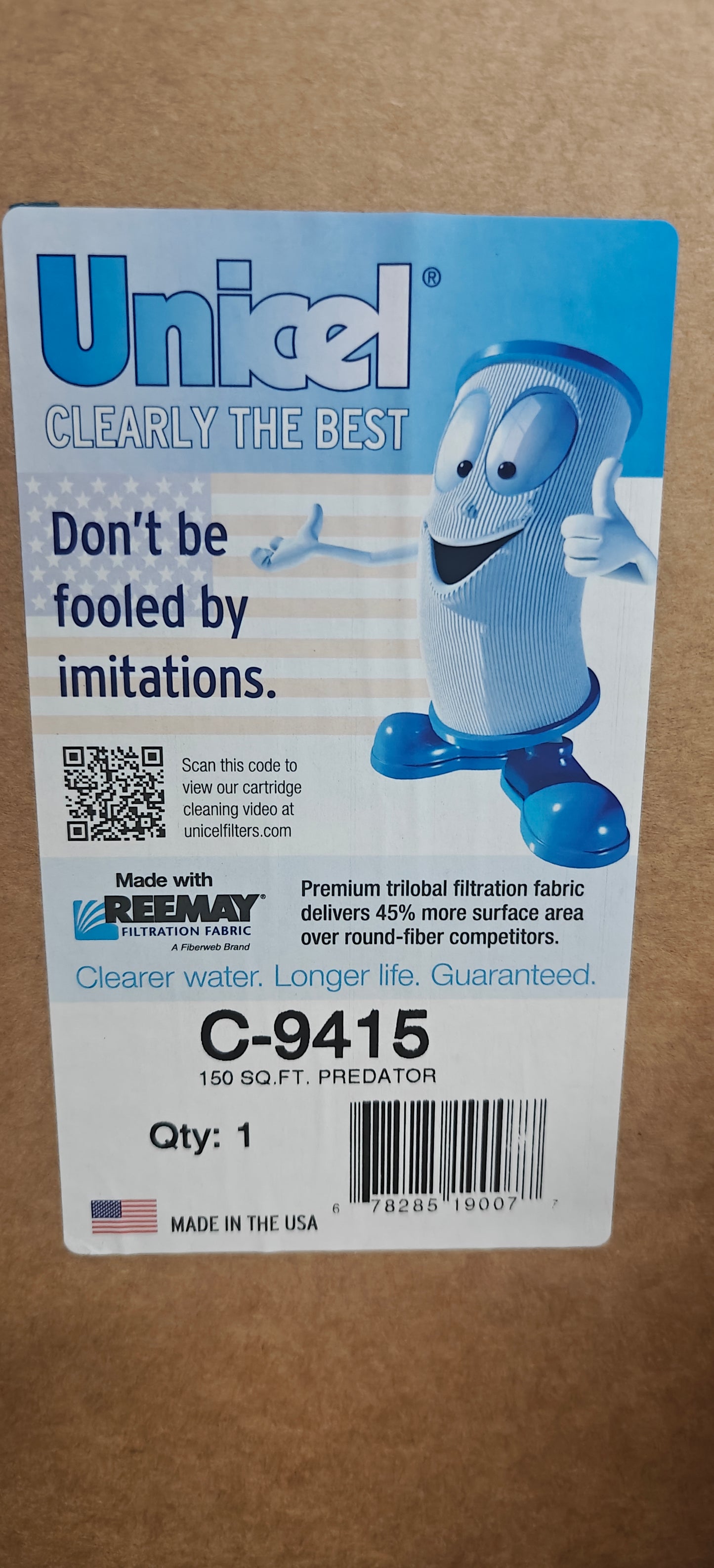 Unicel C-9415 Filter Cartridge - Clean & Clear 150