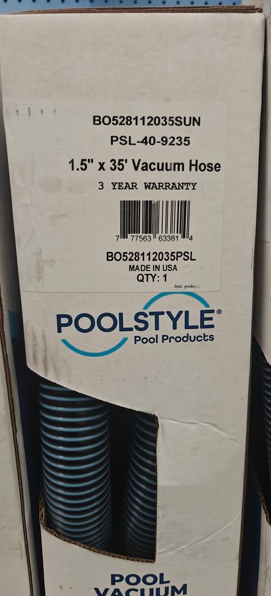 Manual Vac Hose - 1.5" x 35'