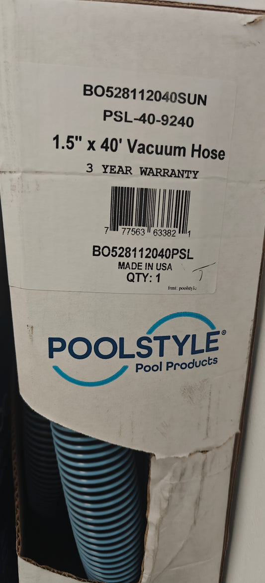 Manual Vac Hose - 1.5" x 40'