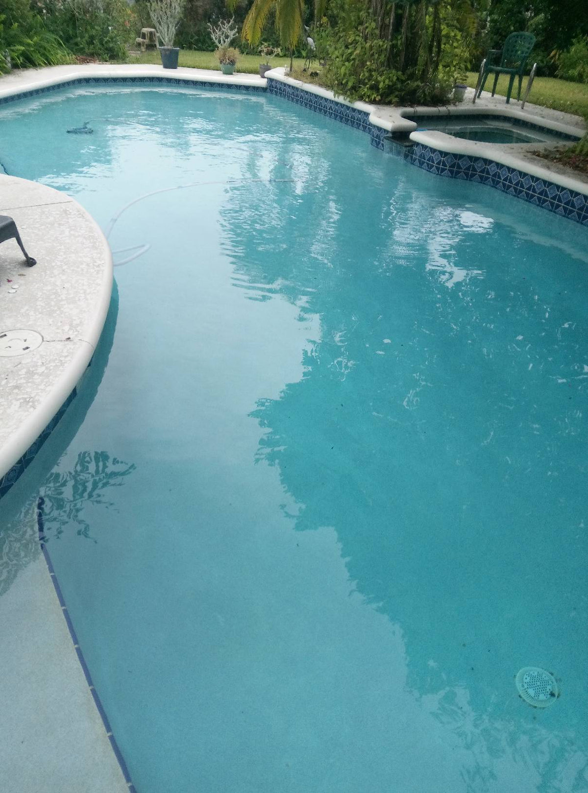 After: One-time cleanup transformed this neglected pool