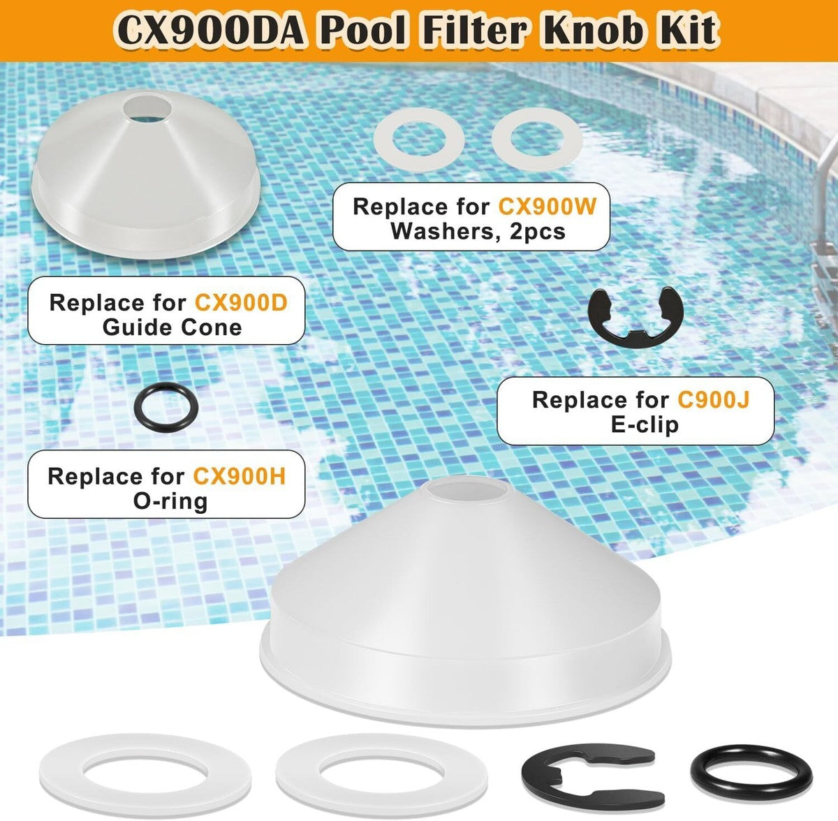 Hayward CX900DA Guide Cone Kit - C751/C900/C1200/C1750